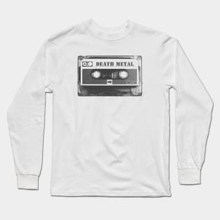 Death Metal - Death Metal Old Cassette Pencil Style Long Sleeve T-Shirt